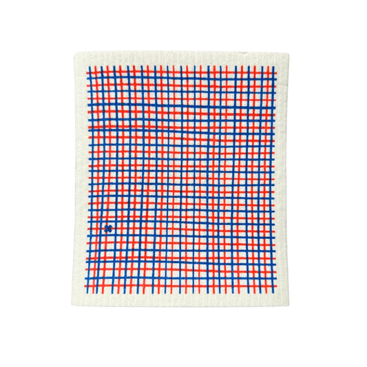 Swedish Dishcloth SPRUCE - Nautical Grid