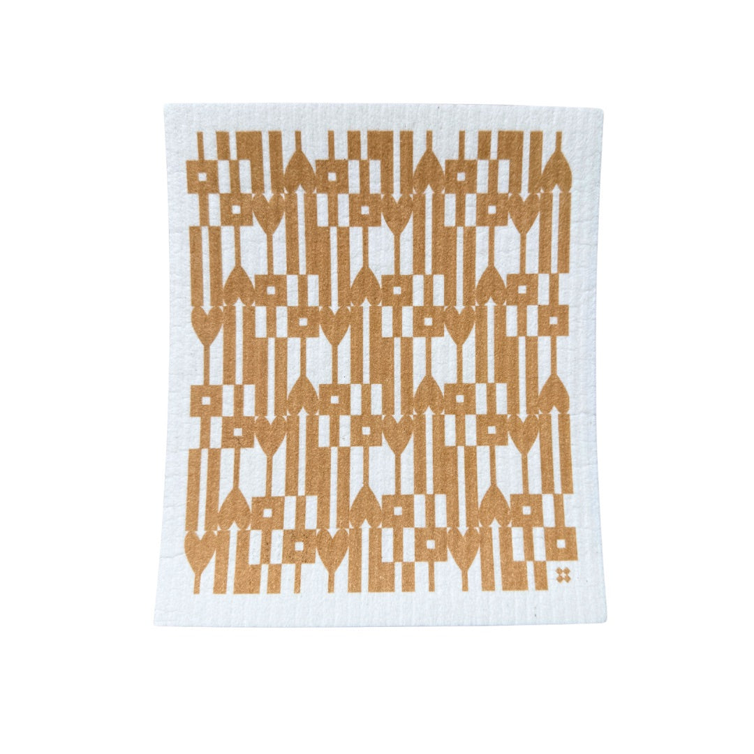 Swedish Dishcloth SPRUCE - Sandstone Hearts