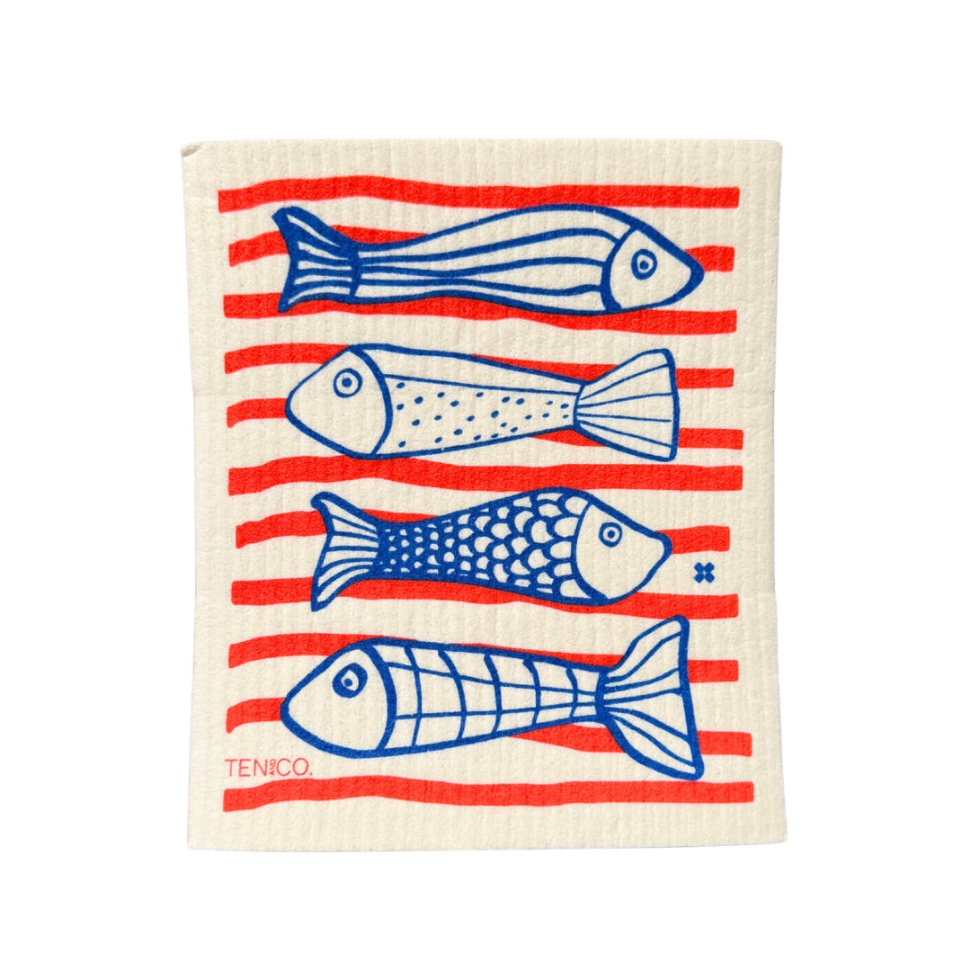 Swedish Dishcloth SPRUCE - Seaside Fish