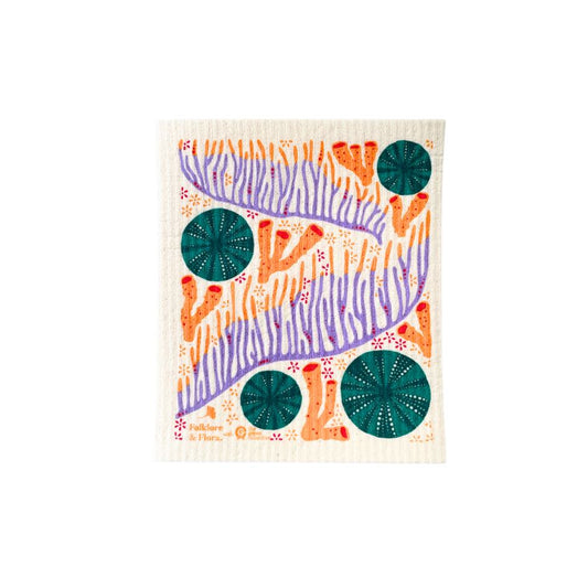 Swedish Dishcloth SPRUCE - Coral & Kina
