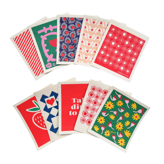 SPRUCE Dishcloth SETS - Red (10)