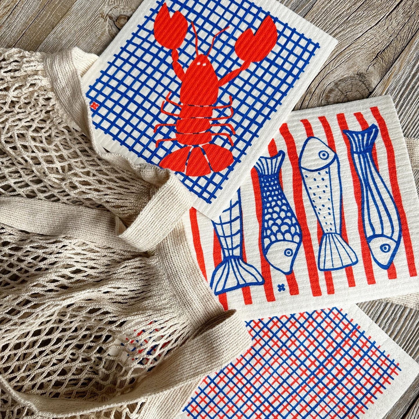 Swedish Dishcloth SPRUCE - Lobster