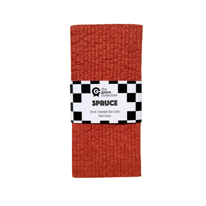 Terracotta Solid Colour SPRUCE - Set of 2 Dishcloths