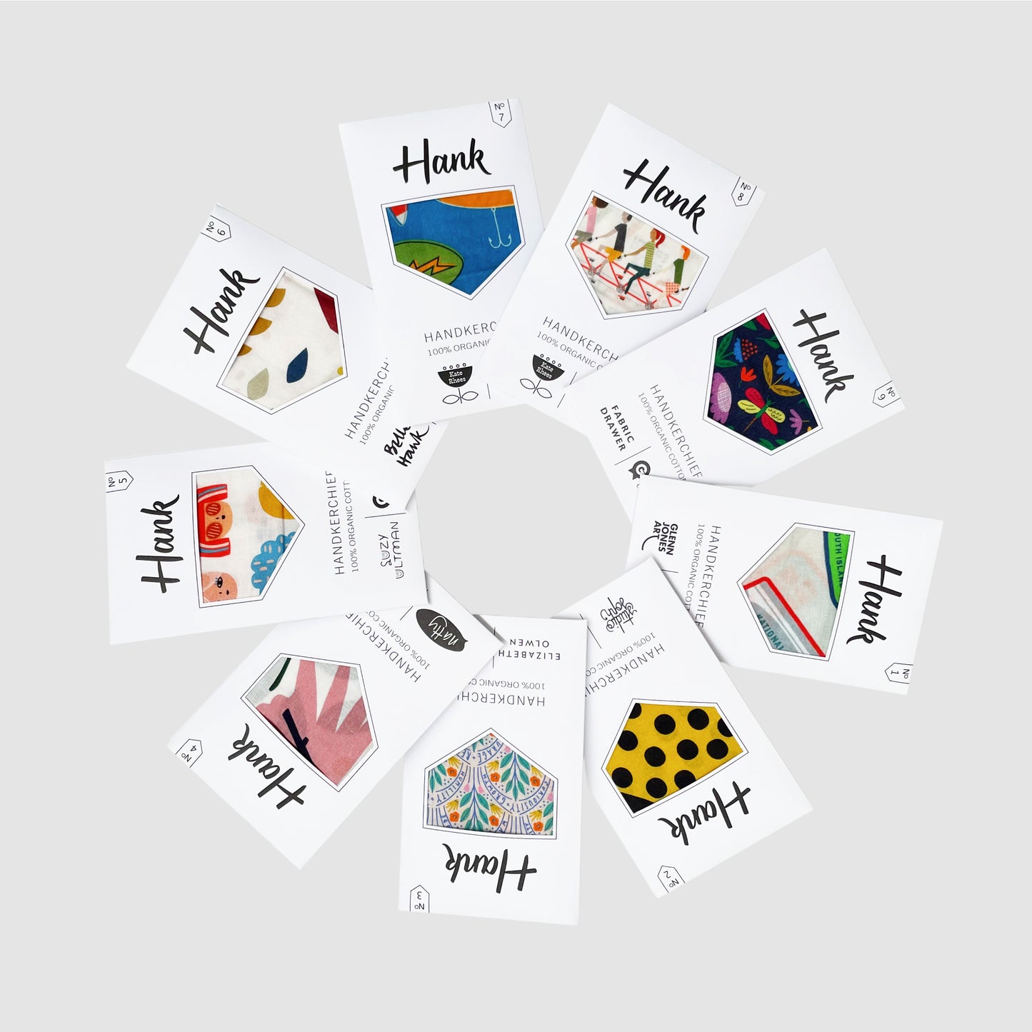 HANK - 1. NATIONAL PARKS by Glenn Jones  | Organic Cotton Handkerchief