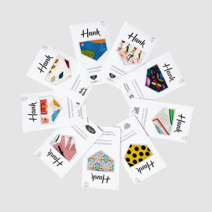 HANK - 7. VINTAGE LURES by Kate Rhees | Organic Cotton Handkerchief