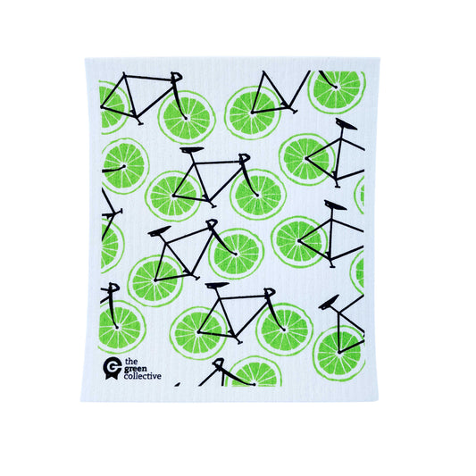 Swedish Dishcloth SPRUCE - Bikes - Limes