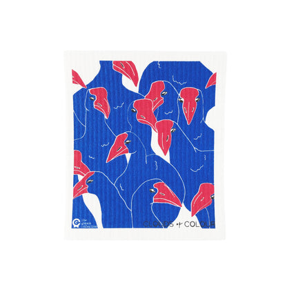 Swedish Dishcloth SPRUCE - Pukeko by Clouds of Colour