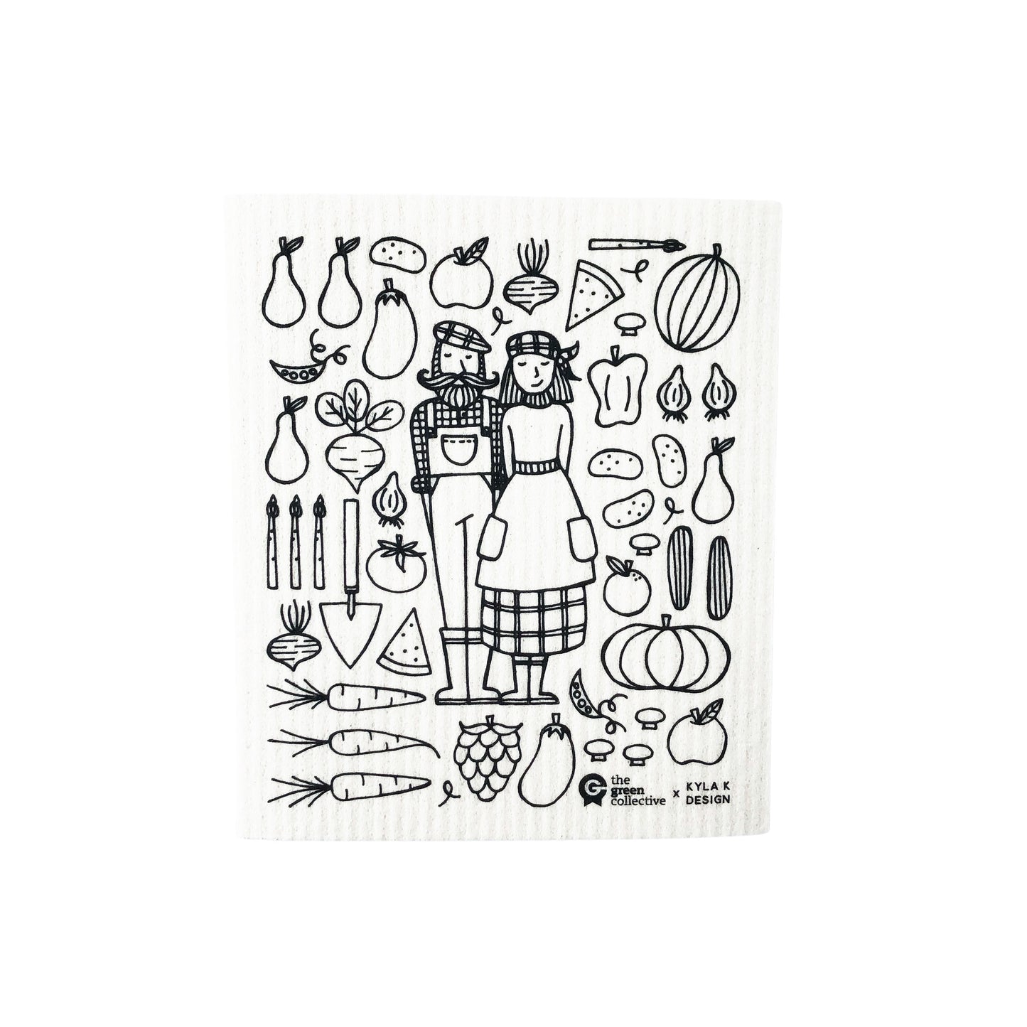 Swedish Dishcloth SPRUCE - Produce by Kyla K