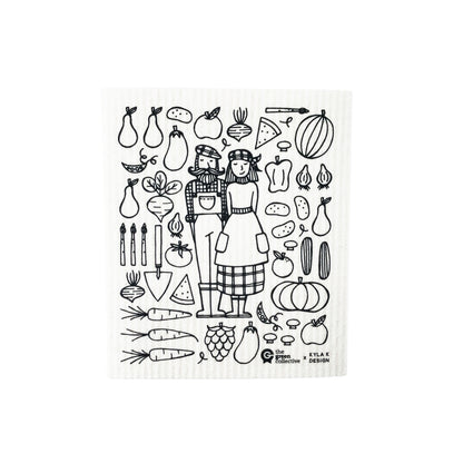 Swedish Dishcloth SPRUCE - Produce by Kyla K