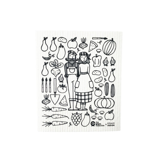 Swedish Dishcloth SPRUCE - Produce by Kyla K