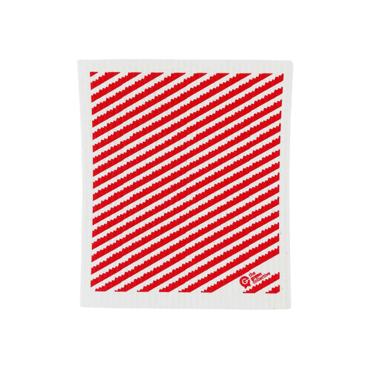 Swedish Dishcloth SPRUCE - Red Stripe