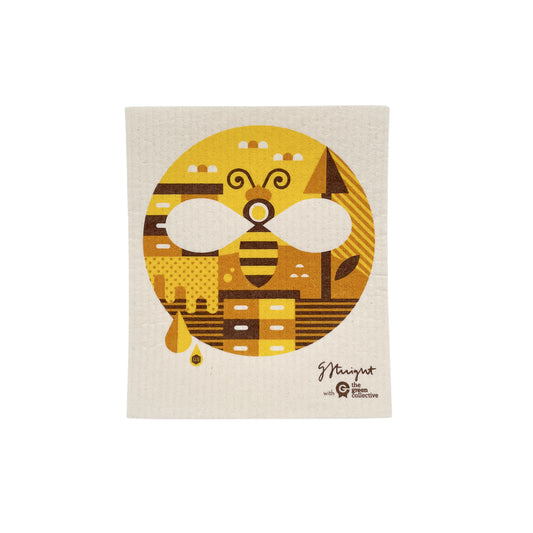 Swedish Dishcloth SPRUCE - Bee - Design by Greg Straight