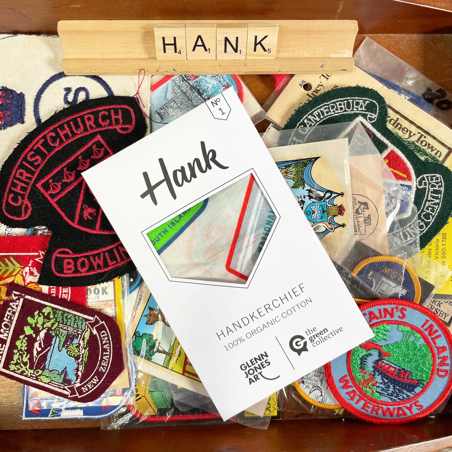 HANK - 1. NATIONAL PARKS by Glenn Jones  | Organic Cotton Handkerchief