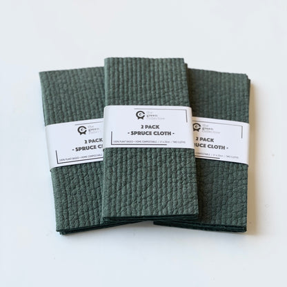 Forest Green Solid Colour SPRUCE - Set of 2 Dishcloths