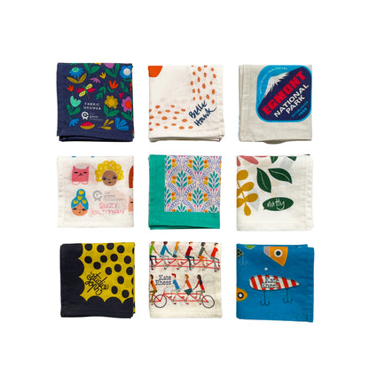 HANK GIFT BOX SET included designs 1 - 9 | Organic Cotton Handkerchief