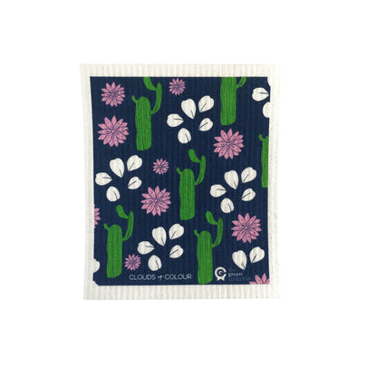 Swedish Dishcloth SPRUCE - Cactus. Design by Clouds of Colour