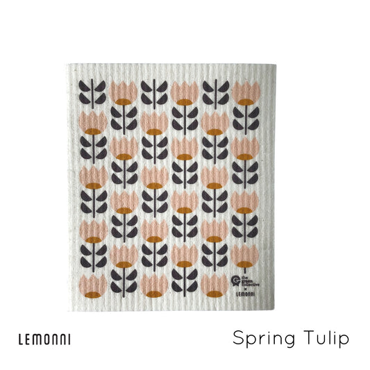 Swedish Dishcloth SPRUCE - Spring Tulip by Lemonni