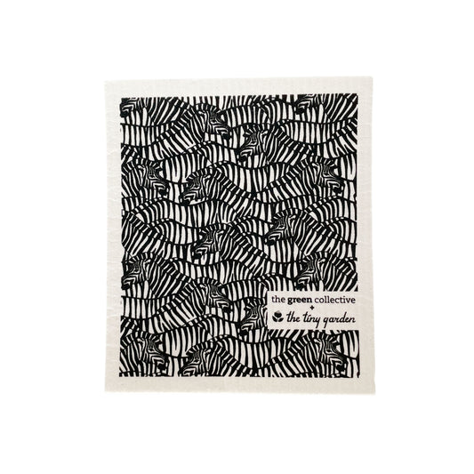 Swedish Dishcloth SPRUCE - Zebra. Design by The Tiny Garden